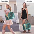 thumbnail image 6 of Large Capacity Tote Bag,Teal Gold Marble Pattern Handbag Fashion Luxury Tote Bag,15.7"x13"x 5.1" Inches,Laptop Compatible, 6 of 6