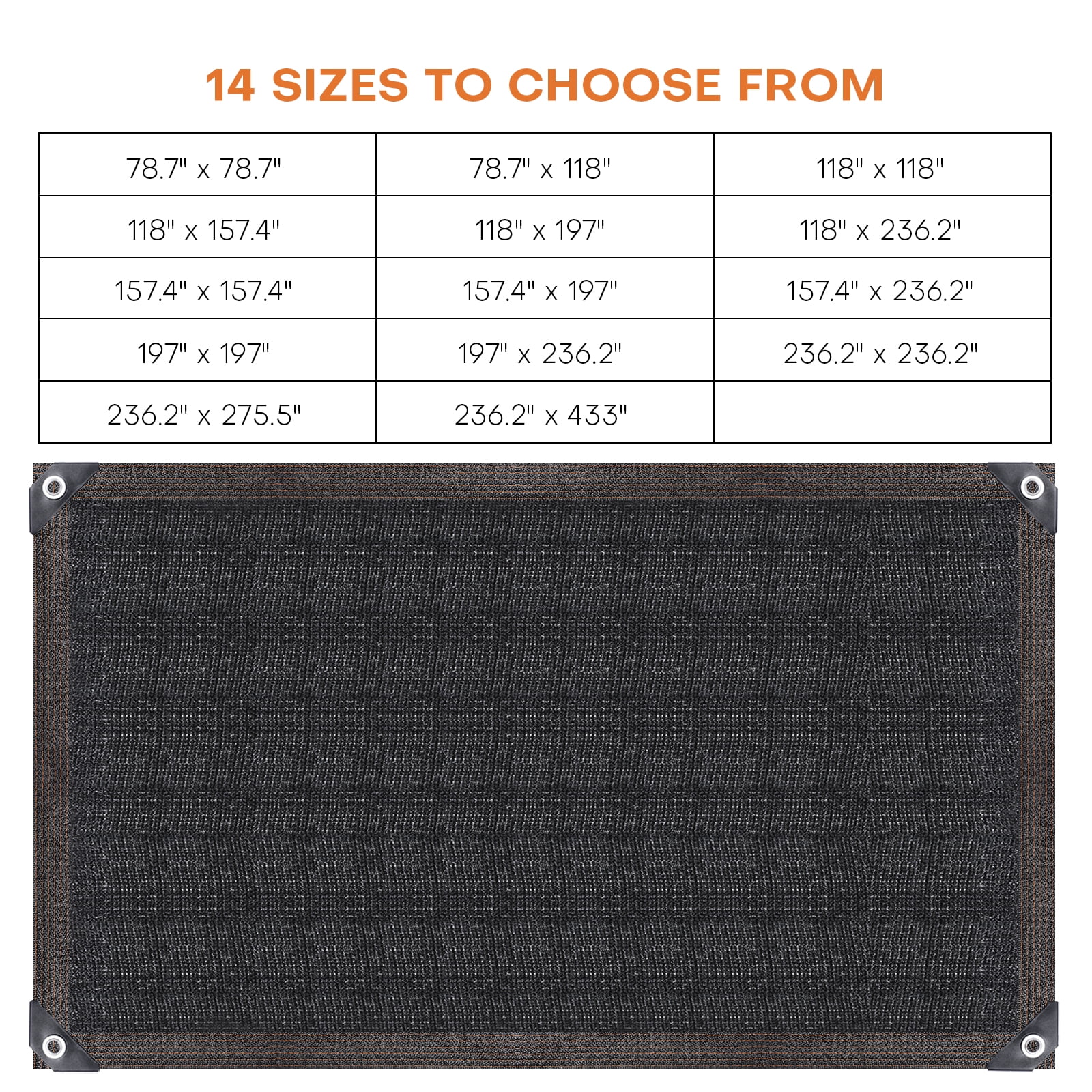 Autoez Shade Net 6.5' x 10' Greenhouses, Black, Durable, UV Resistant