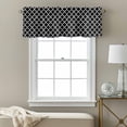 thumbnail image 3 of Black Morocco Kitchen Curtain Valances for Windows Farmhouse Short Curtains, Boho Modern Minimalist Abstract Geometric Rod Pocket Valance Curtain for Bedroom Cafe Living Room, 3 of 8