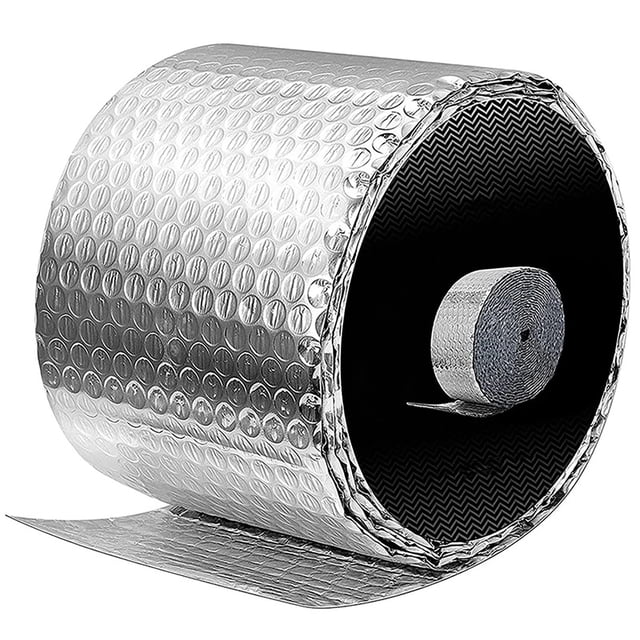Durable Silicone Spiral Pipe Wrap Insulation Bubble Film 6 x 25' Long Lasting