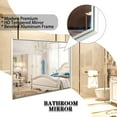 thumbnail image 6 of 40x30 Inch Metal White Frame Mirror for Bathroom, Brushed Rectangular Corner Vanity, Lightweight Deep Set Design Large Wall Mirrors Decorative, Hangs Horizontal & Vertical, 6 of 7