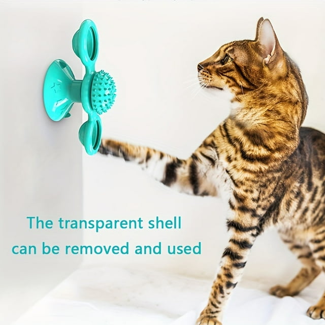 Interactive Windmill Cat Toy - 1pc, Non-Electric Rotating Play Wheel for Cats, Enhances Vitality & Bonding