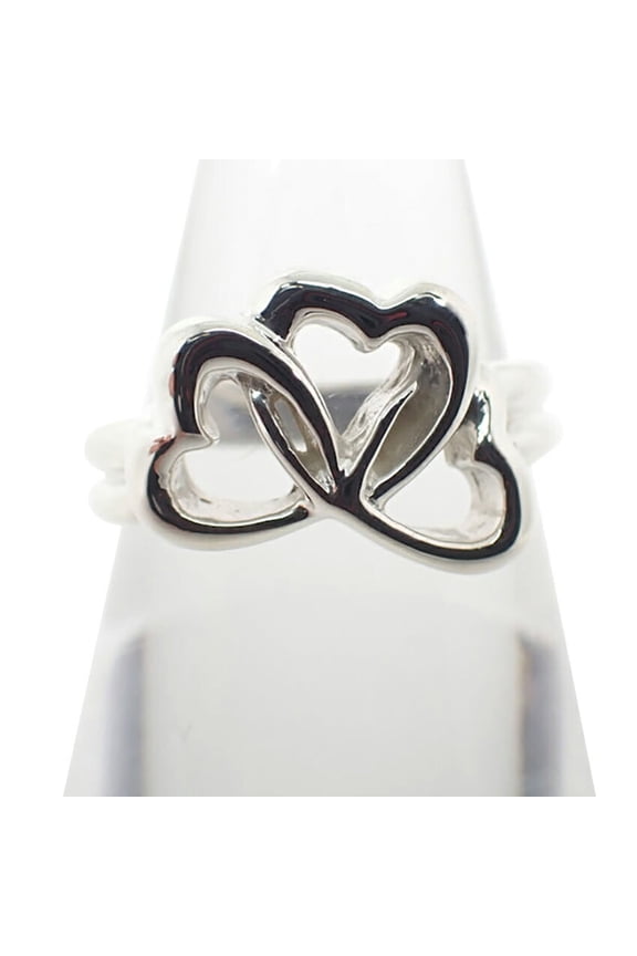 Pre-Owned TIFFANY & Co. 925 Triple Heart Ring, Size 10