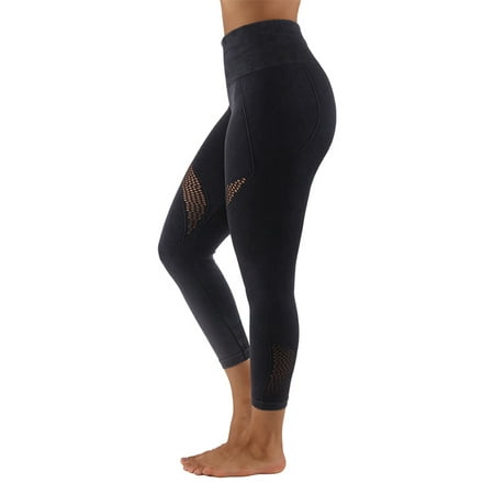 Wear Capri Leggings - Womens Fade Dye Active Capri Leggings Pants Running Yoga Gym Total Workout Wear