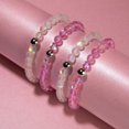 thumbnail image 4 of Bracelet en Perles de Verre Rose / Argent / Sirène, 4 of 6