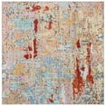 thumbnail image 5 of SAFAVIEH Provance Roseann Abstract Area Rug, Yellow/Red, 6'7" x 6'7" Round, 5 of 9