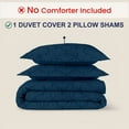thumbnail image 2 of Kotton Culture 600TC 3Pc Pinch Pleated Duvet Cover Set 100% Egyptian Cotton (Teal, Super Oversized King), 2 of 4