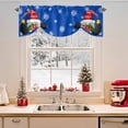 thumbnail image 2 of Christmas Gnome Tie Up Valances Curtain, Snowflake Xmas Balls Adjustable Rod Pocket Short Window Treatment Tie Up Curtains Valances for Kitchen Living Room Bathroom 60x18 Inches, 2 of 9