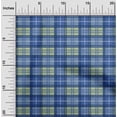 thumbnail image 1 of oneOone Organic Cotton Voile Fabric Madras Check Print Fabric By The Yard 42 Inch Wide, 1 of 4