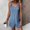 Sky Blue, variant on Vivianyo HD Jumpsuit Shorts for Women Plus Size Round Neck Suspenders Solid Color Summer Sleeveless Backless Casual Backpack Pants Jumpsuit Pants