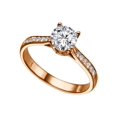 thumbnail image 3 of 1.12 Carat (DEW) Moissanite Engagement Ring Forever One with Diamonds 14K White Gold Channel Set Cathedral Round Cut, 3 of 3
