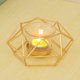 thumbnail image 1 of Adornos para San Valentín, regalos para San Valentín, soporte hexagonal de hierro y metal para velas, adorno atmosférico, pedestal para velas negras, contenedor para aromaterapia, candelabro de hierro, 1 of 6