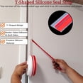 thumbnail image 3 of Clear Silicone Door Draft Stopper, Self-Adhesive Under Door Sweep, Weather Stripping for Doors Windows, Soundproof Windproof Blocker(1.38" W x 19.7Ft), 3 of 8