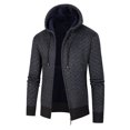 thumbnail image 3 of Gibobby Sueter para hombre con cierre completo Cárdigan para hombre, chaquetas de punto grueso, con cierre, casual, cárdigan de punto liso, cuello alto, suéteres(GY1,G), 3 of 4