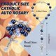 thumbnail image 2 of 2 Pieces Car Rosary Pink Rose Rearview Mirror Auto Rosary Religious Car Mirror Hanging Accessories Rose Lourdes Medal and Cross for Car Personalized P, 2 of 5