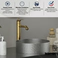 thumbnail image 7 of Karran Usa Kbf472 Vineyard 1.2 GPM Vessel Single Hole Bathroom Faucet - Stainless Steel, 7 of 7