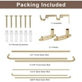 thumbnail image 6 of Room Darkening Wrap Around Double Curtain Rod Set,Extendable Metal Rod Set 1 Inches Front and 5/8 Inches for Window 84-120",Gold, 6 of 13