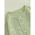 thumbnail image 5 of Bagilaanoe Toddler Baby Girl Cardigan Long Sleeve Sweater Hollow Out Outerwear 6M 12M 2T 3T 4T Kids Casual Tops, 5 of 8