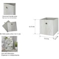 thumbnail image 3 of Mainstays Collapsible Fabric Cube Storage Bins, Gray Wood, 4 Pack, 10.5 in x 10.5 in x 10.75 in, 3 of 9