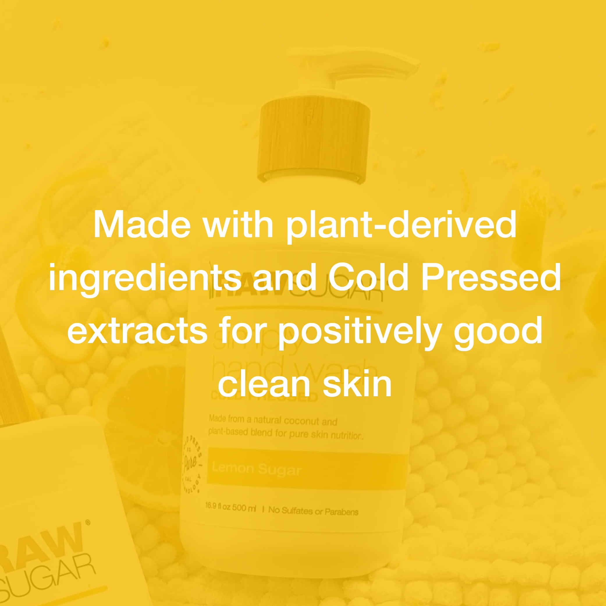 Raw Sugar Simply Hand Wash, Lemon Sugar Hand Soap, 16.9 fl oz
