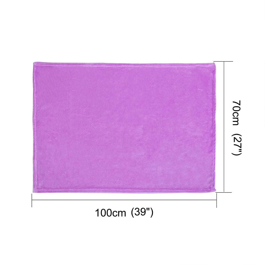 Unique Bargains Fuzzy Plush Flannel Fleece Throw Blanket Light Purple 27" x 40"