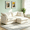 Beige2, variant on Gewnee Modern Slipcovered Plain Chenille Deep Seat 2-Seat Sofa Couches with Upholstered Cushion&Detachable Cover,Comfy Sofa Couch for for Living Room