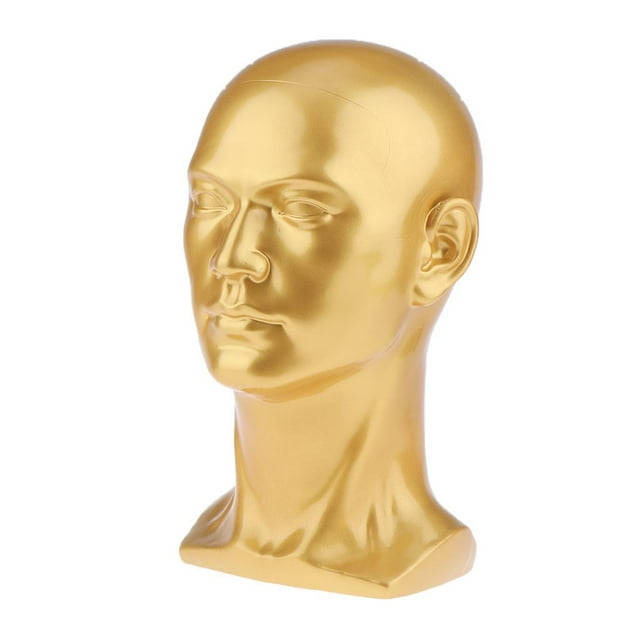 Maniquí Zulema Cabezal de exhibición de pelucas Oro 30 cm