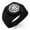 Black, variant on Stainless Steel Elementalism Magic Rune Engraved Hexagon Crest Flat Top Biker Style Polished Ring