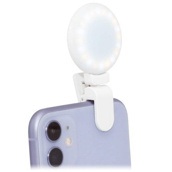 Selfie Ring Light for Phone | Tablet | Live Streaming | Portrait | Camera Portable Clip-on Fill Light White Round