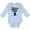 AE-Light Blue, variant on Skiing Future Skier Boys or Girls Long Sleeve Baby Bodysuit