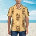 thumbnail image 4 of Daiia German Shepherd Dog Hawaiian Shirt for Men Gentle Cotton Regular Short Sleeve Casual-Large, 4 of 9