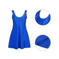 thumbnail image 5 of Ladies Women One Piece Swimsuit Swimdress Plus Size Swimwear Beachwear, M-XXXXXL Swimming Costumes Bathing Suit Push Up Bra Padded Backless Tummy Control Swimming Suit Summer Fall Beach, 5 of 6