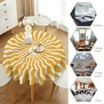 thumbnail image 4 of Nappe Soleil Soleil, Housse de Table Imprimée Coucher de Soleil Rétro Hippie Abstrait pour Maison Cuisine Salle à Manger Fête Patio Intérieur Extérieur, Ronde (50x50 Po), 4 of 6
