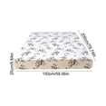 thumbnail image 3 of AuroraX White Bed Sheets Queen Size Fitted Sheets Cooling,Floral Patterned Deep Pockets Sold Separately Double Bed Sheet for Summer, 3 of 7