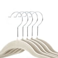 thumbnail image 7 of VECELO 20-Pack Velvet Clothes Hangers, 16.5in Heavy-Duty Hangers with Adjustable Clips, Non-Slip, Space-Saving, Beige, 7 of 7