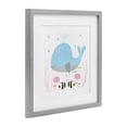 thumbnail image 3 of Stupell Industries Baby Whale & Flowers Gray Framed Print Under Glass, design by Carla Daly, 16 x 16, 3 of 10