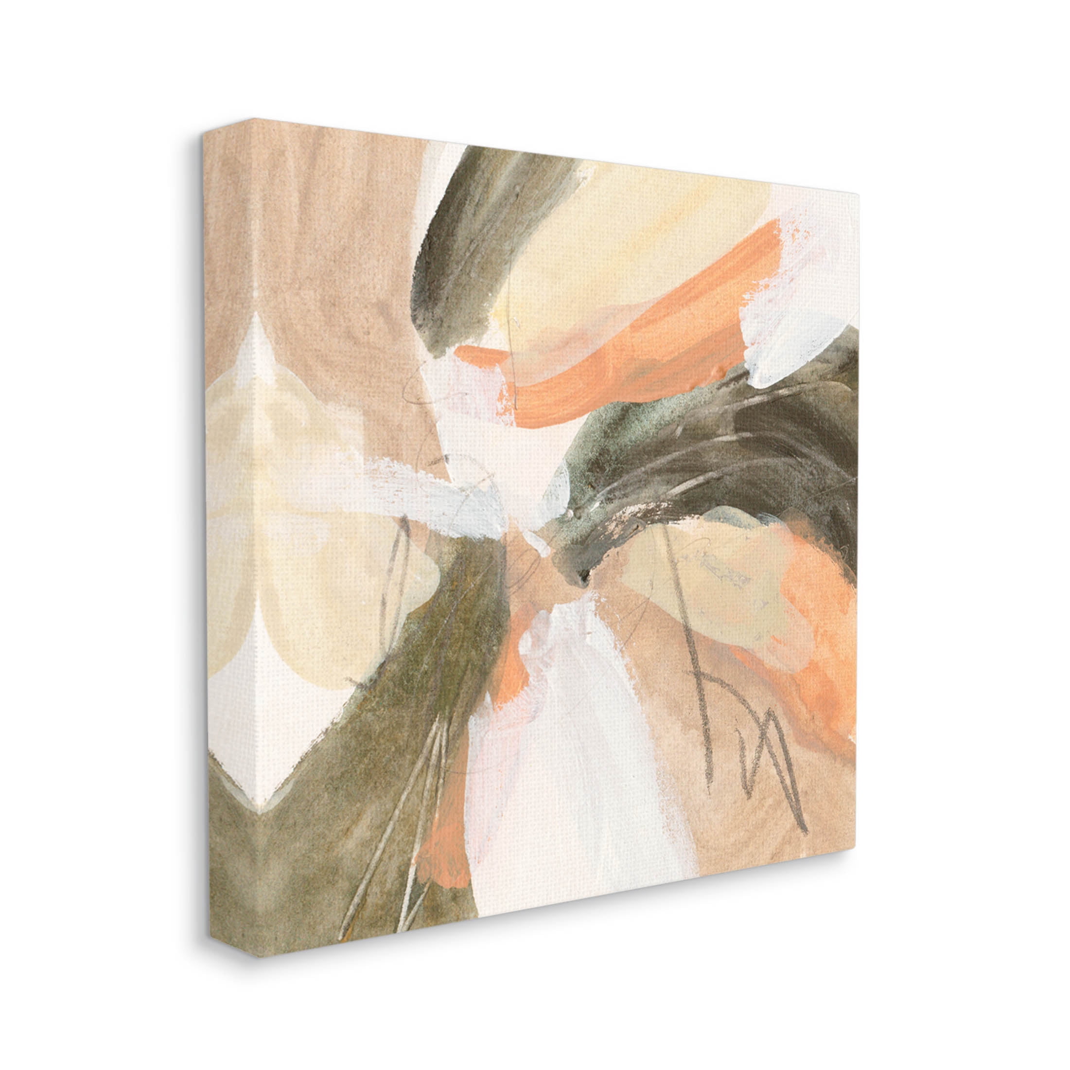 Stupell Industries Abstract Orange Spiral Arrangement Painting Gallery Wrapped Canvas Print Wall Art, Design by Melissa Wang