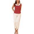 thumbnail image 2 of INSPIRE CHIC Women's Sleeveless Ruffle V Neck Casual Tank Tops Heart Printed Blouse Red S, 2 of 6