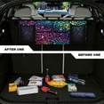thumbnail image 4 of KUIFORTI Car Trunk Organizer, Universal Car Organizers and Storage Backseat Car Organizer for SUV/Truck/MPV, Reusable Space-Saving Hanging Car Organization with 4 Pocekts, Colorful Leopard Print, 4 of 6