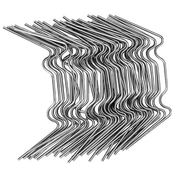 wolftale Pack of 100 Greenhouse Wshaped Spring Wire Clip Stainless