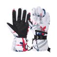 thumbnail image 2 of Guantes de esquí para mujer, de invierno, cálidos, con diseño de grafiti, para exteriores, resistentes al frío, para parejas, con forro polar grueso, con pantalla táctil, guantes de algodón para, 2 of 6