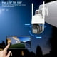 thumbnail image 2 of Cámara IP antirrobo 4K de 8MP con luz policial, videocámara de seguridad CCTV para exteriores con visión nocturna infrarroja a Color, detección humana por Ia, 30M, 2 of 3