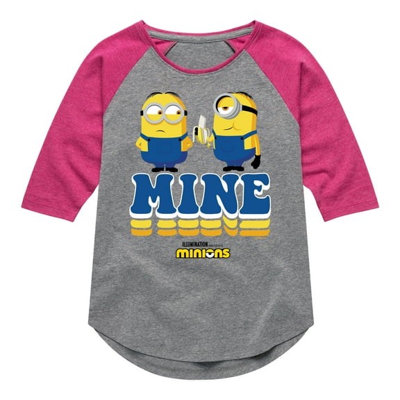 Despicable Me - Mine Retro - Toddler & Youth Girls Raglan Graphic T-Shirt