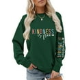 thumbnail image 2 of Wangmeiwg Women's Sweatshirts Women's Hoodies Sweatshirt Casual Round Neck Pullover with Letter Print Stylish for Autumn and Winter Wear Dark Green XL, 2 of 4