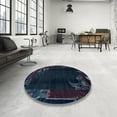 thumbnail image 3 of Ahgly Company Indoor Rectangle Abstract Blue Abstract Area Rugs, 2' x 5', 3 of 6
