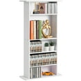 thumbnail image 1 of VEVOR Armoire de Rangement Multimédia 5 Niveaux Tablettes DVD Ajustables Contient 240 CD Blanc, 1 of 9