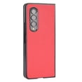thumbnail image 2 of Plain Case for Samsung Galaxy Z Fold 4, Premium Lychee Patterned PU Leather + Hard PC Shell Ultra Thin Slim Durable Protective Phone Cover for Samsung Galaxy Z Fold 4,Red, 2 of 5