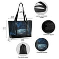 thumbnail image 2 of FORMRS Canvas Laptop Tote Bag for Women with 15.6" Computer Compartments Shoulder Handbag, Window Earth, 2 of 7