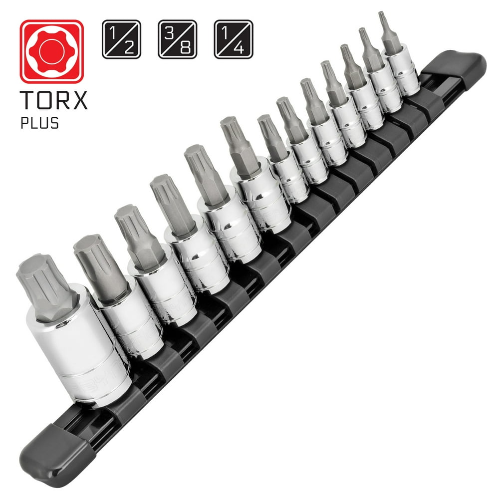 CARBYNE 13 Piece Torx Plus Bit Socket Set, IP8 to IP60, S2 Steel Bits