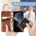 thumbnail image 3 of Ancove for iPhone 14 Wallet Case,Premium PU Leather Card Holder Magnetic Closure Kickstand Shockproof Flip Folio Cover Case for iPhone 14,Brown, 3 of 6